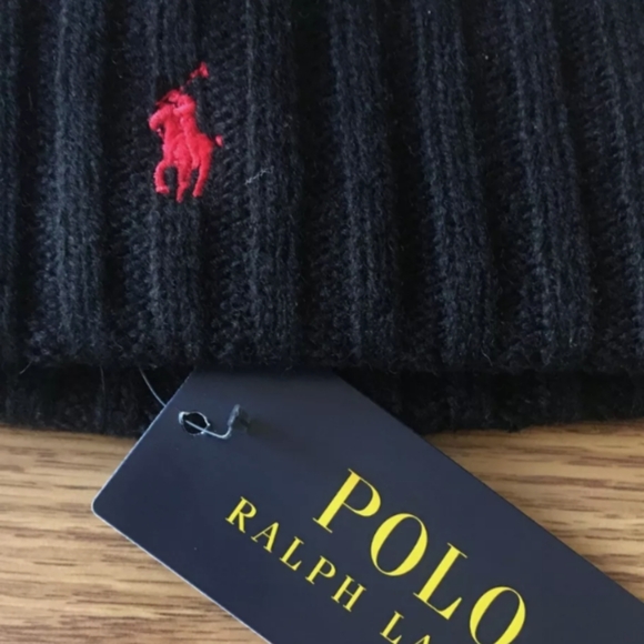 New Polo Ralph Lauren Men's Signature Red Pony Wool Blend Rib Knit Cuff Bean… - Picture 2 of 6